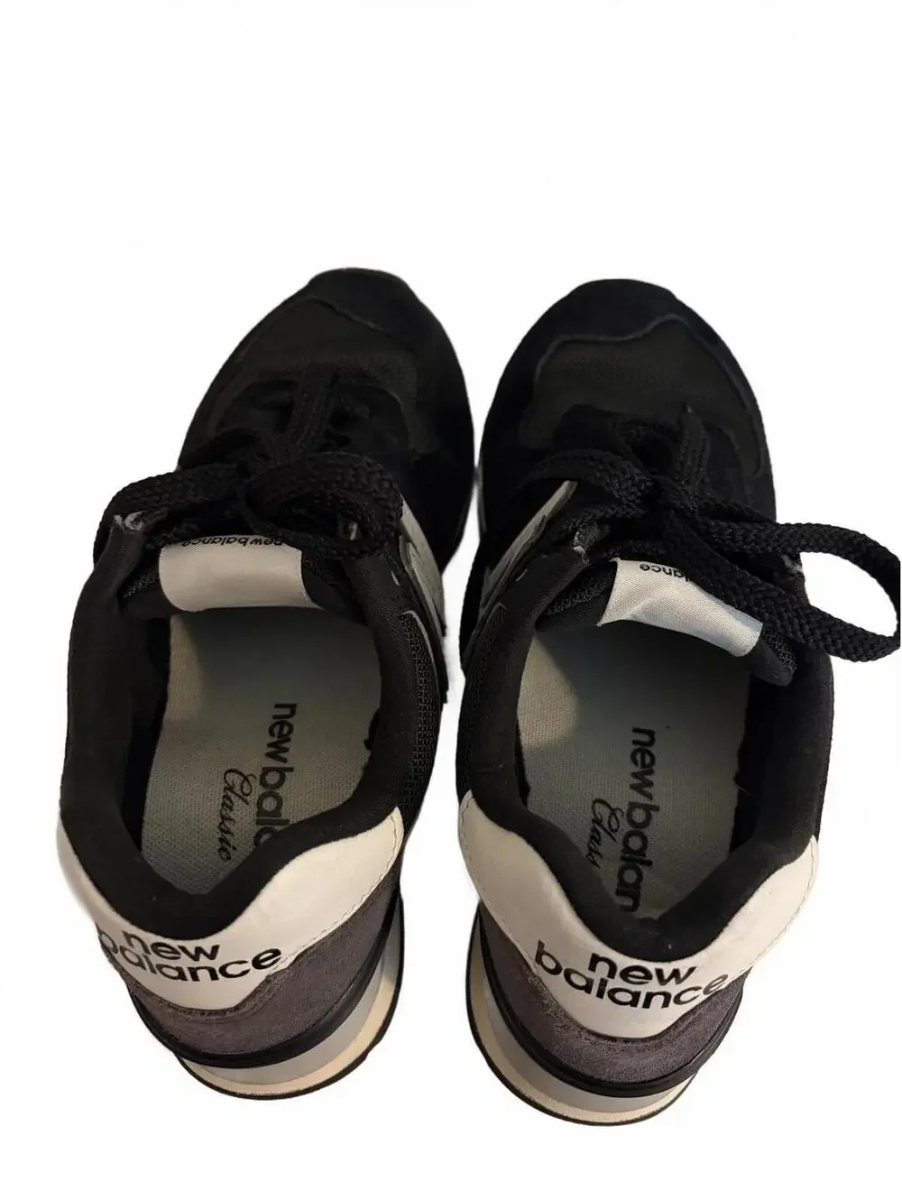 New Balance 574 Core Black and Gray Sneakers, Men’s 6, Women’s 7.5